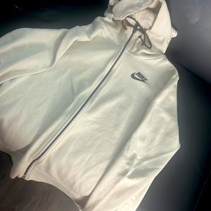 White Nike hooded jacket